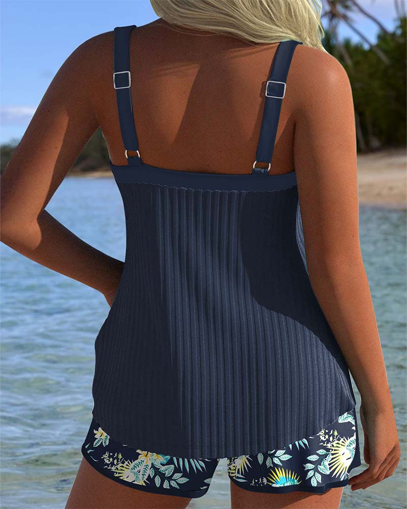 Alice | Floral Two-Piece Beach Tankini 1