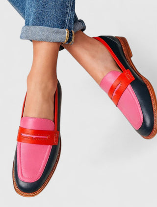 Alisette Black Loafers for Women | Elegant Design, Wide Heel, Ankle Strap 0