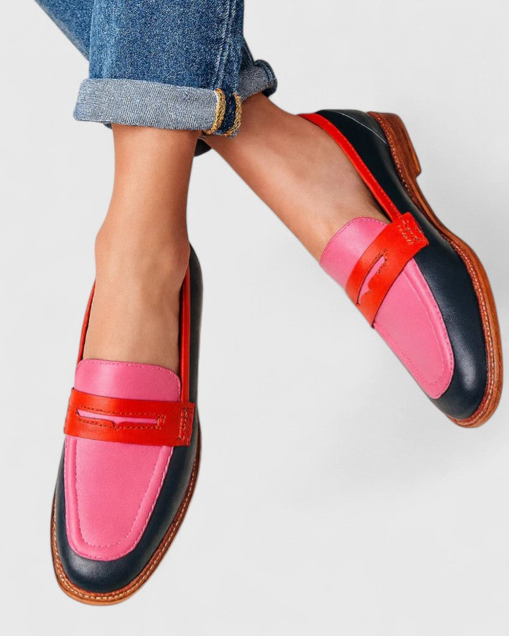 Alisette Black Loafers for Women | Elegant Design, Wide Heel, Ankle Strap 0