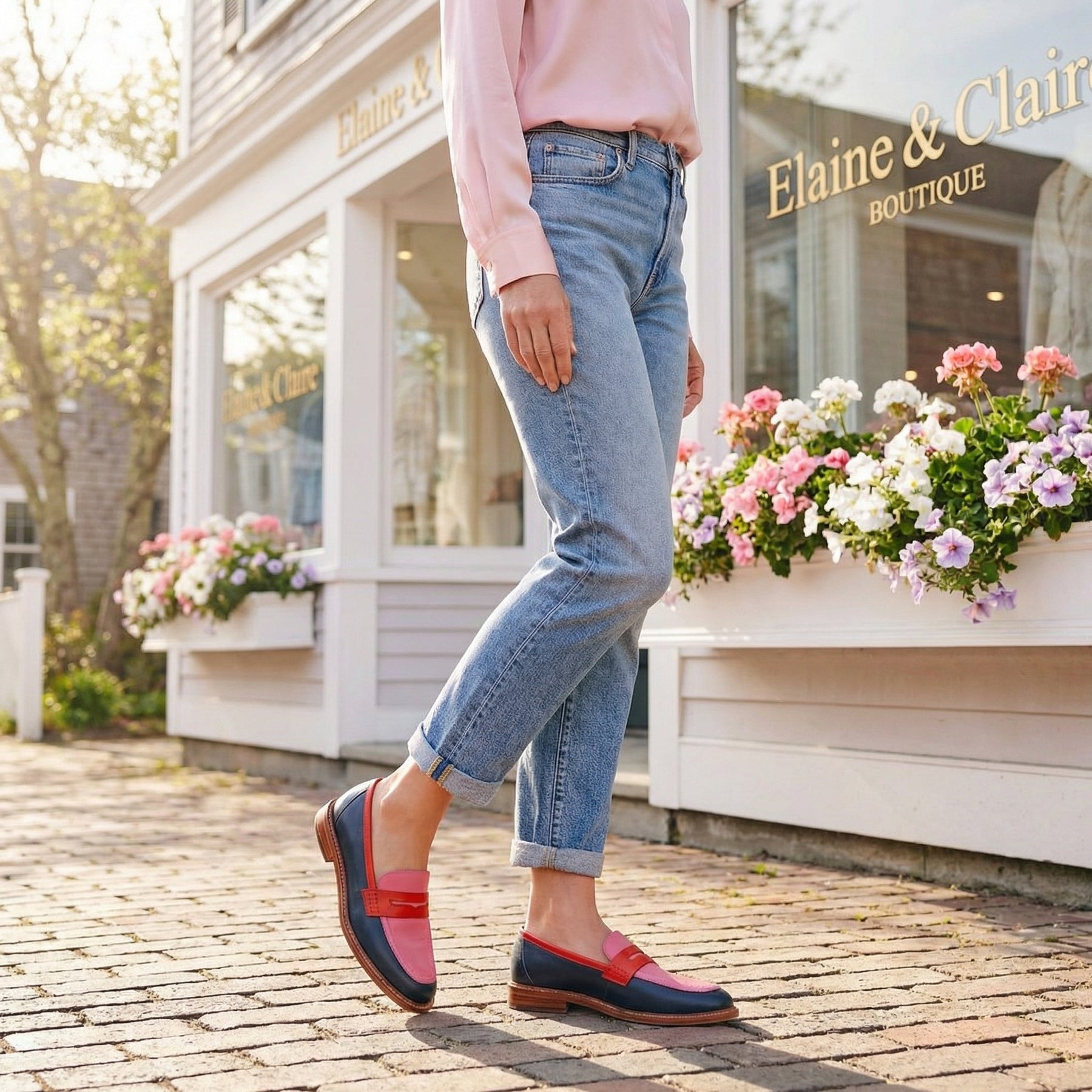 Alisette Black Loafers for Women | Elegant Design, Wide Heel, Ankle Strap 4