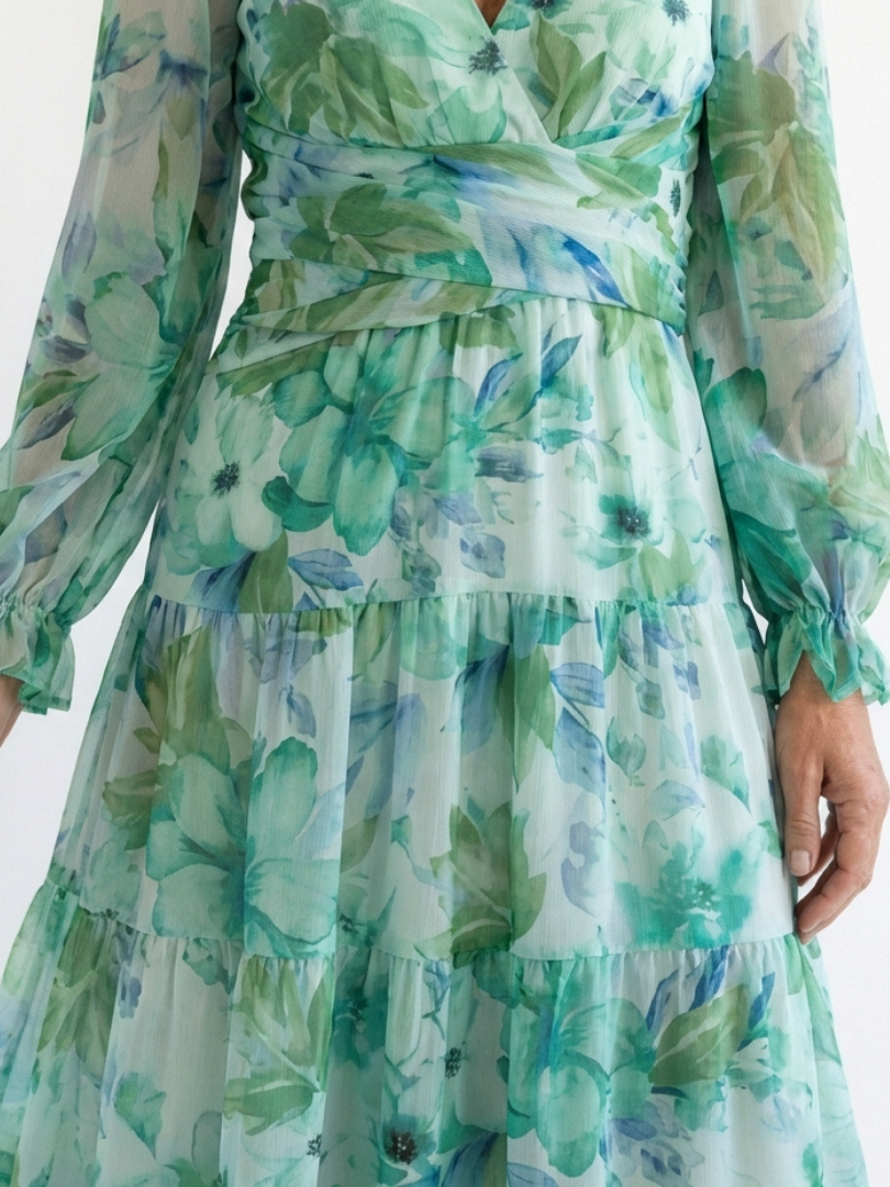 Althea | Long Sleeve Floral Maxi Dress 1