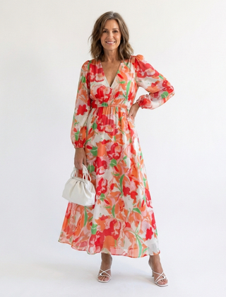 Althea | Long Sleeve Floral Maxi Dress 4