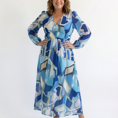 Althea | Long Sleeve Floral Maxi Dress 8