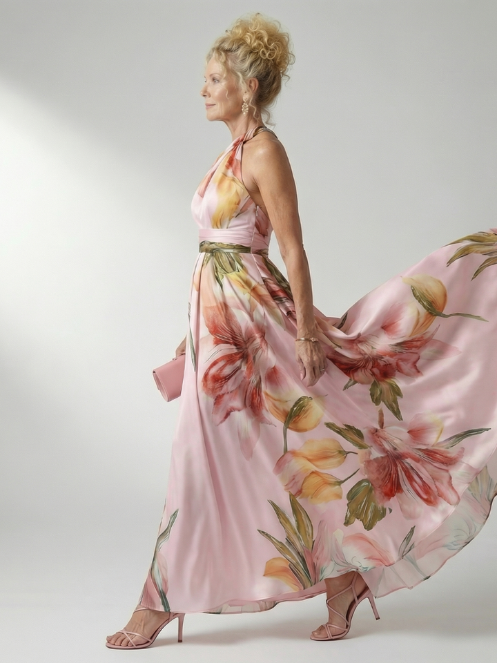Amiel | Light Floral Maxi Dress 8