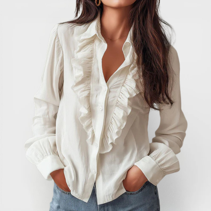 Anna | Simple Ruffled Reversible Blouse 1