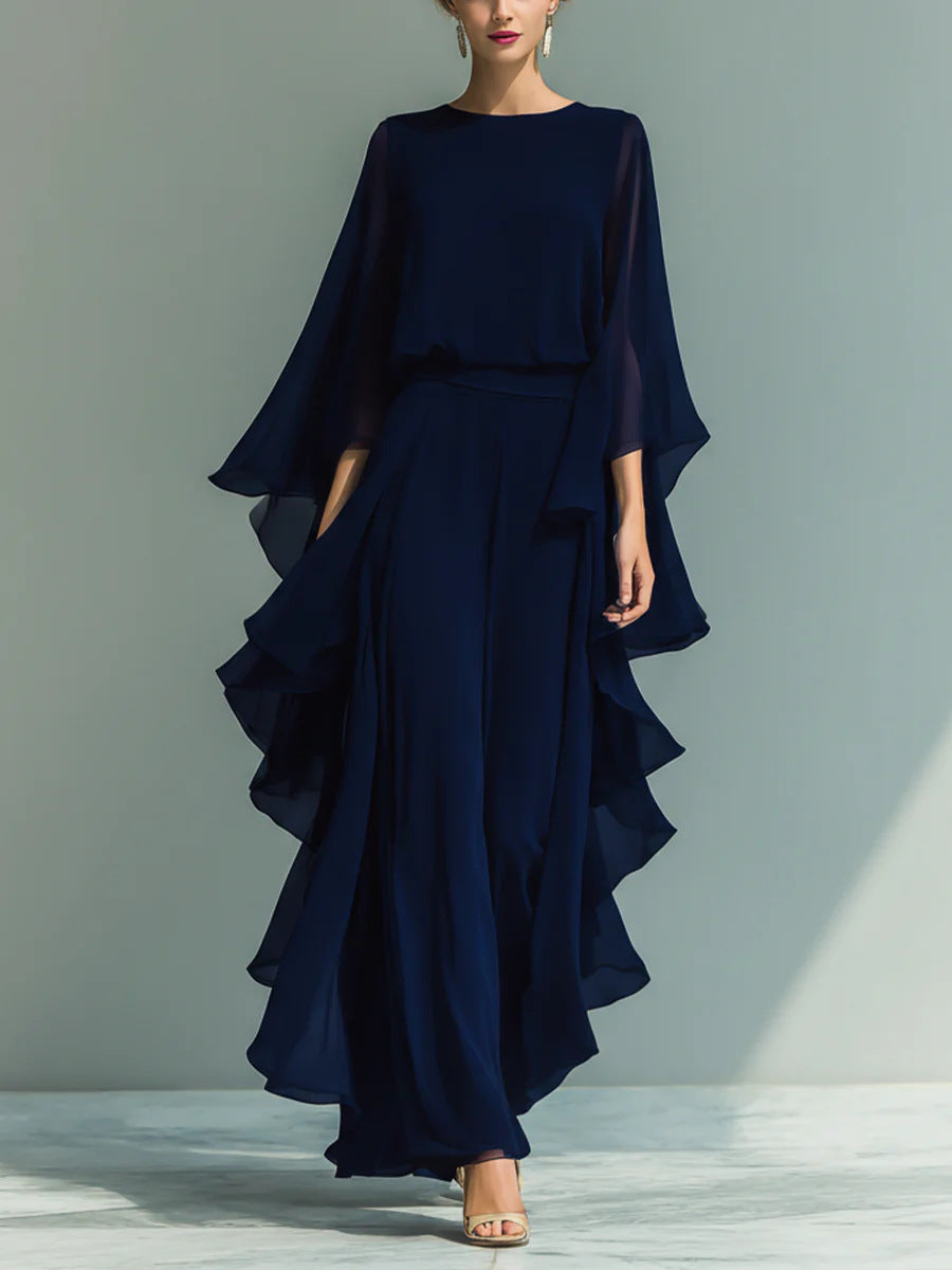 Aurelia | Elegant Flowing Evening Jumpsuit 0