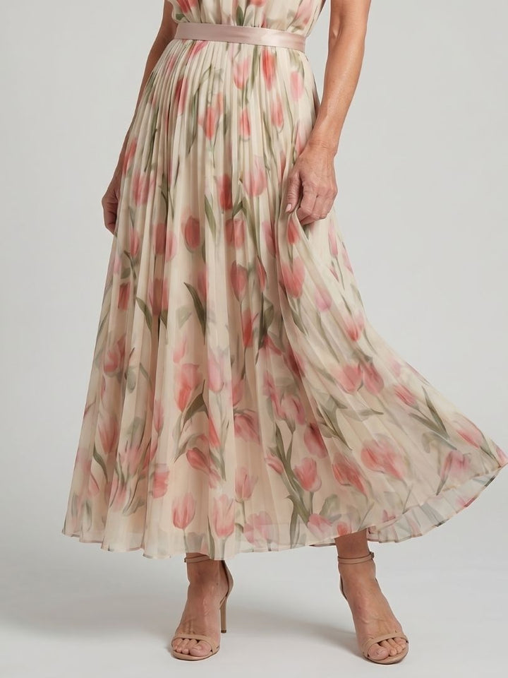 Aurelle | Halter Neck Floral Midi Dress 4