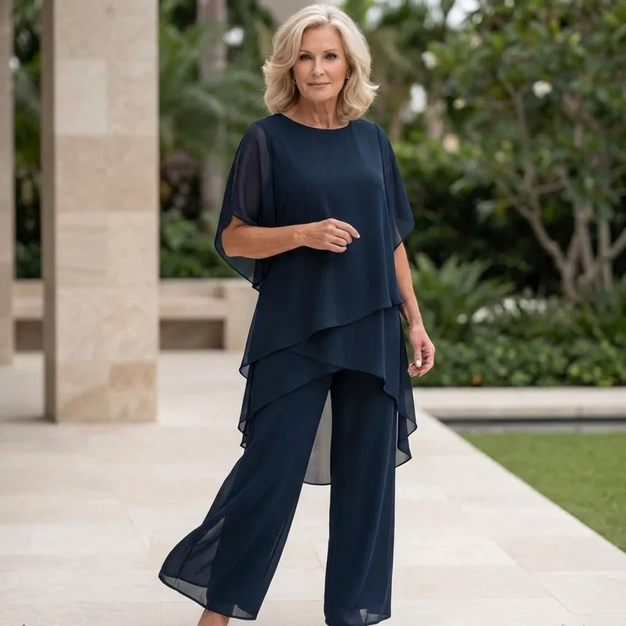 Beatrice | Elegant  Palazzo  Blouse and Pants Set 0