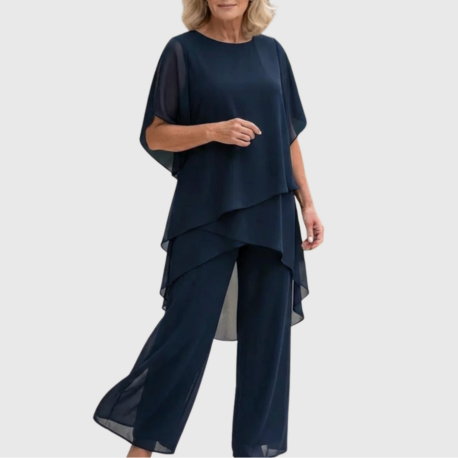 Beatrice | Elegant  Palazzo  Blouse and Pants Set 1
