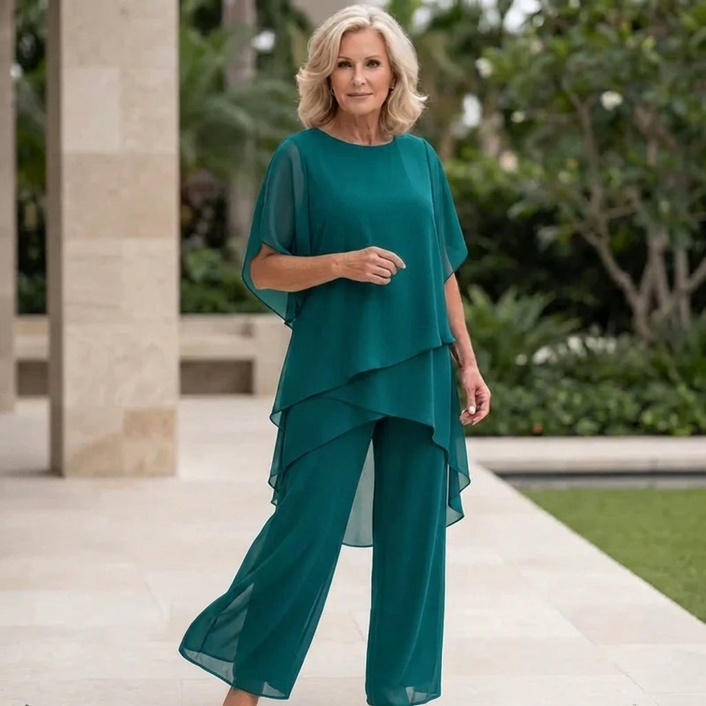 Beatrice | Elegant  Palazzo  Blouse and Pants Set 11