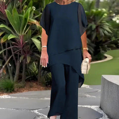 Beatrice | Elegant  Palazzo  Blouse and Pants Set 2
