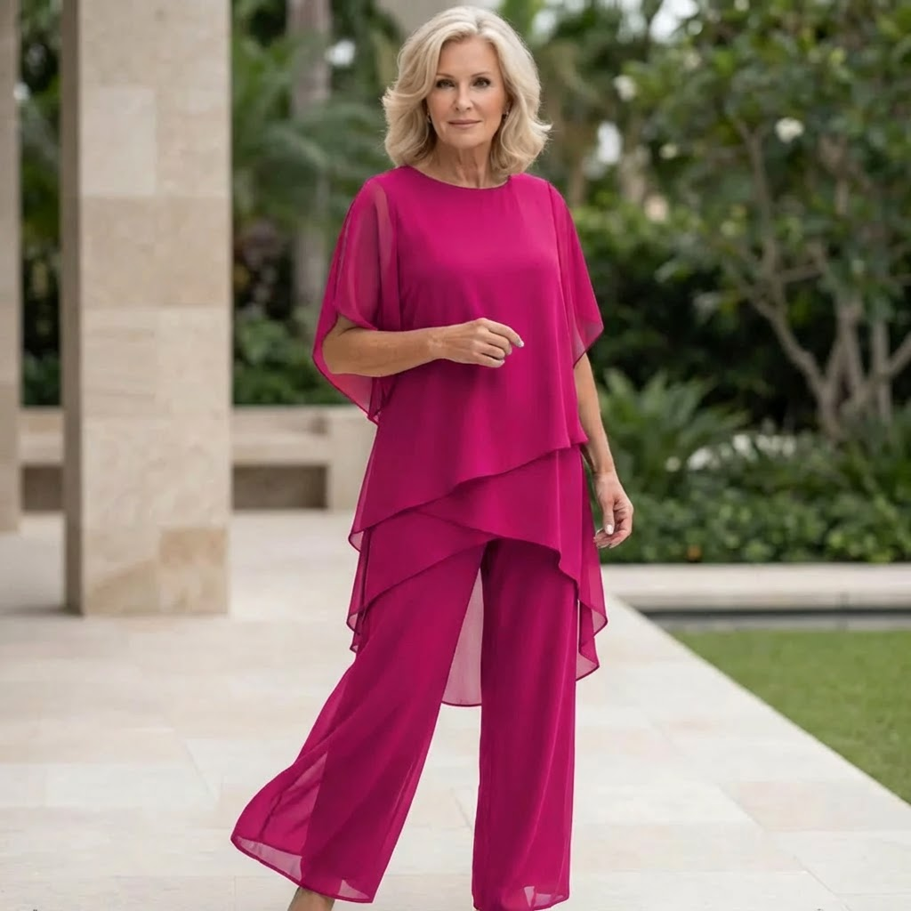 Beatrice | Elegant  Palazzo  Blouse and Pants Set 5