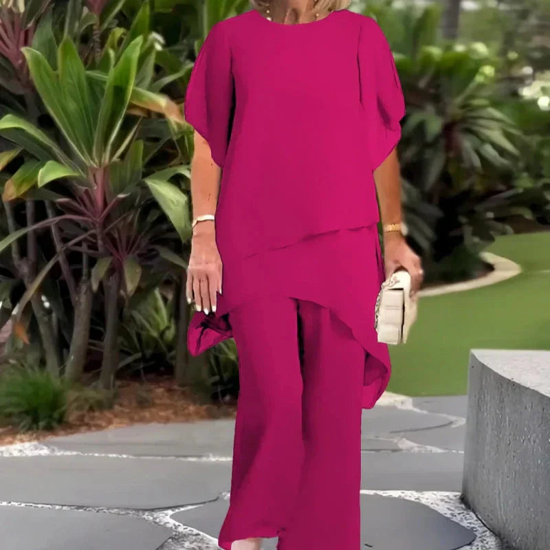 Beatrice | Elegant  Palazzo  Blouse and Pants Set 6