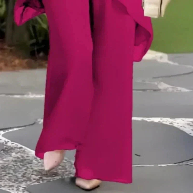 Beatrice | Elegant  Palazzo  Blouse and Pants Set 8
