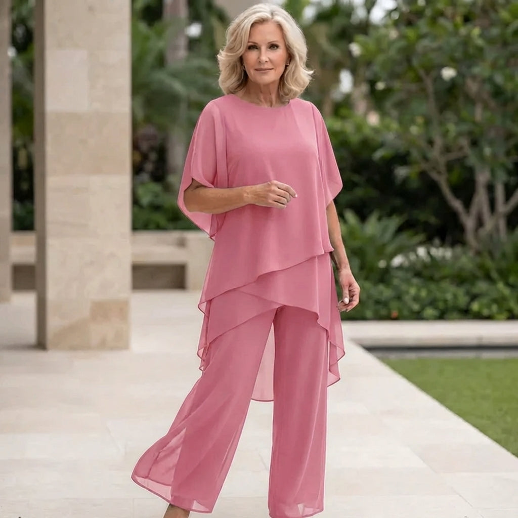 Beatrice | Elegant  Palazzo  Blouse and Pants Set 9