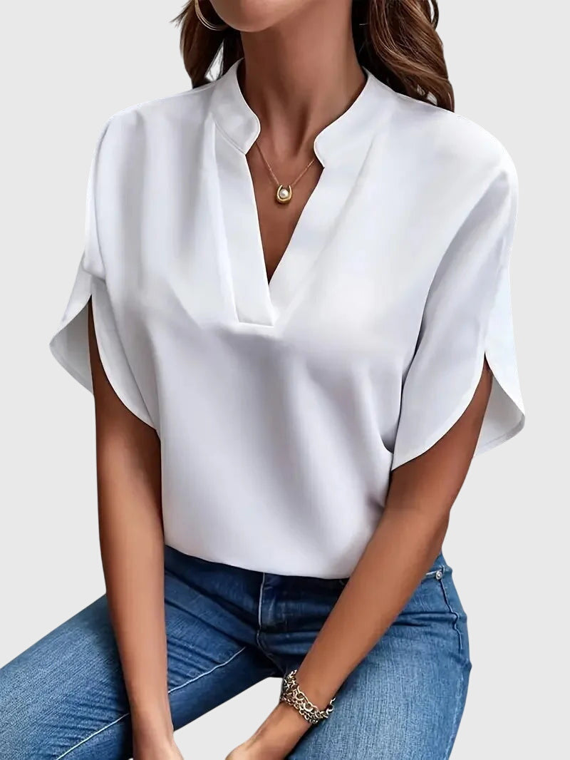Beatrix | Soft and Elegant V-Neck Shirt 0