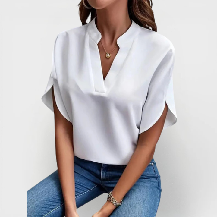 Beatrix | Soft and Elegant V-Neck Shirt 1