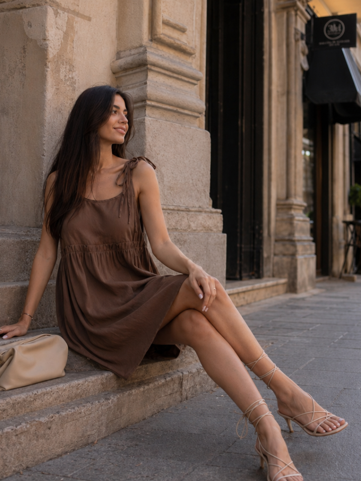 Bronwen | One Shoulder Elastic Waist Mini Dress 1