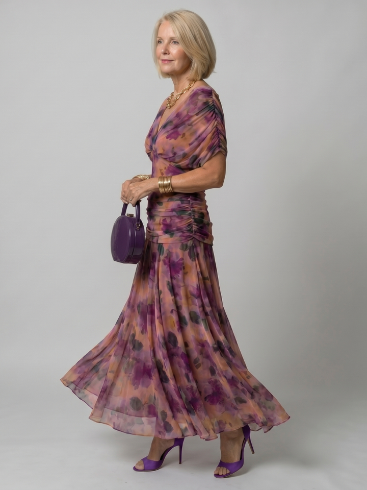 Calen | Off Shoulder Flow Midi Dress 1