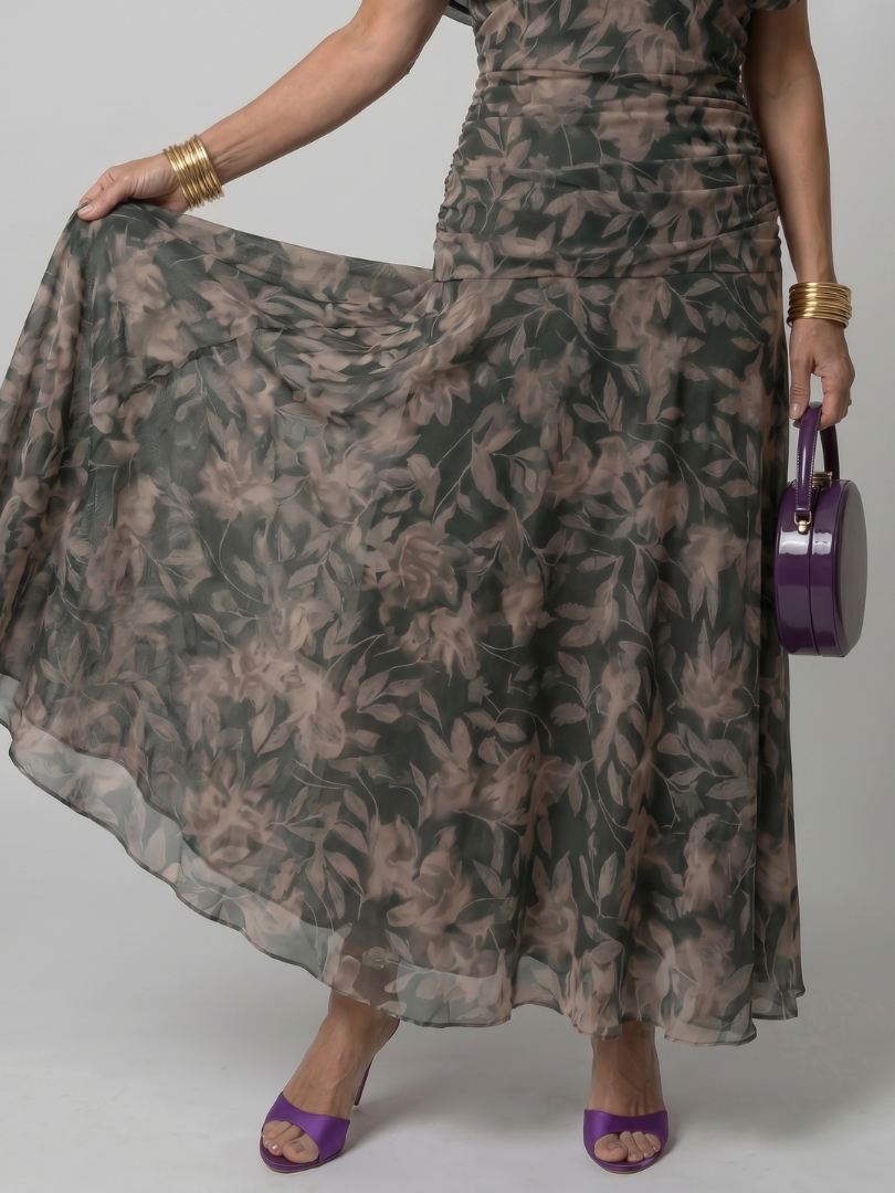 Calen | Off Shoulder Flow Midi Dress 6