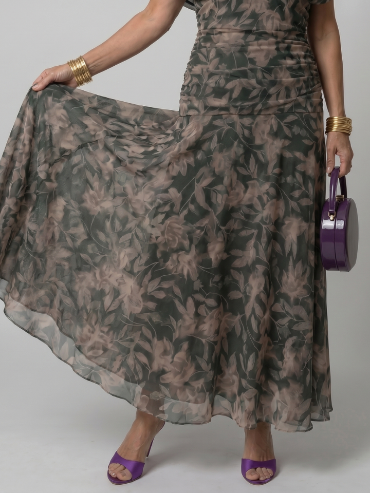 Calen | Off Shoulder Flow Midi Dress 6