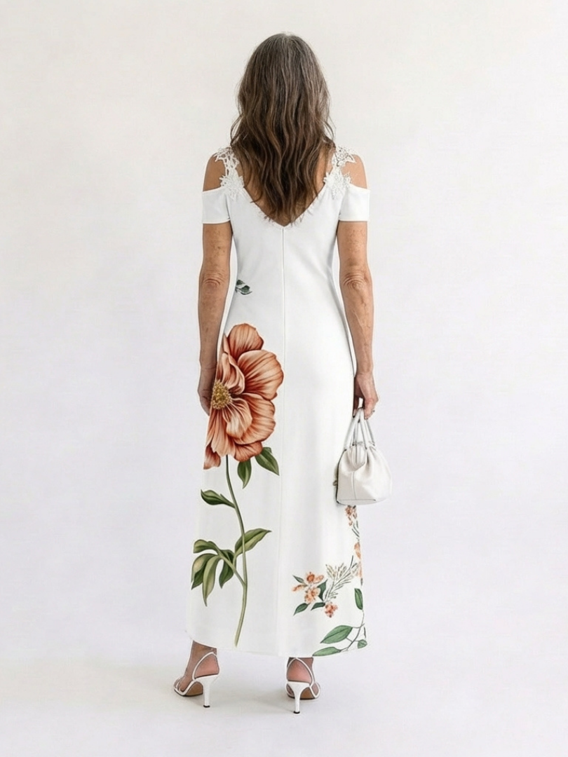 Camila | Floral Off-Shoulder A-Line Midi Dress 1