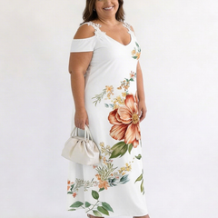 Camila | Floral Off-Shoulder A-Line Midi Dress 2