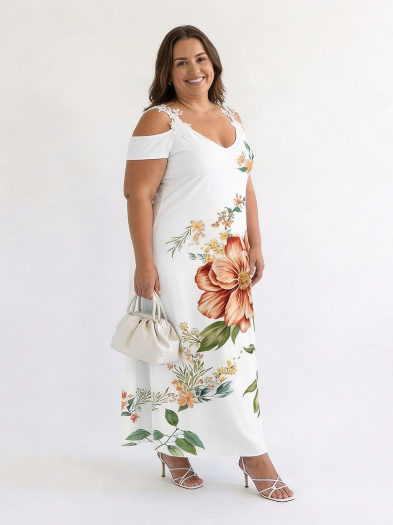 Camila | Floral Off-Shoulder A-Line Midi Dress 2