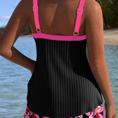 Chloe | V-Neck Printed Tankini 4