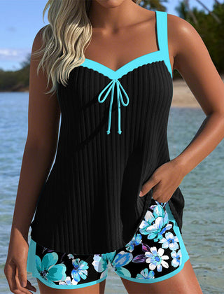 Chloe | V-Neck Printed Tankini 5