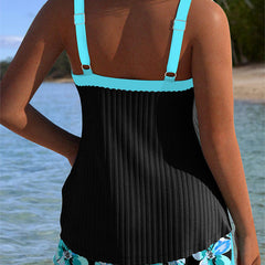 Chloe | V-Neck Printed Tankini 6