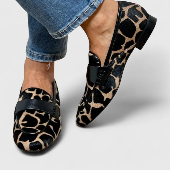 Clyanne Loafers for Women | Orthopedic Comfort, Animal Print 1