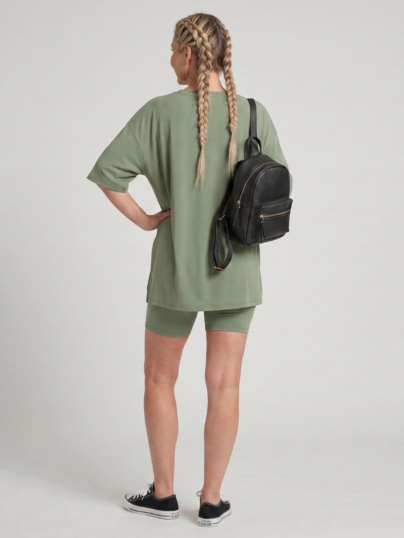 Colette | Short Sleeve Crew Neck Top And Biker Shorts Set 3
