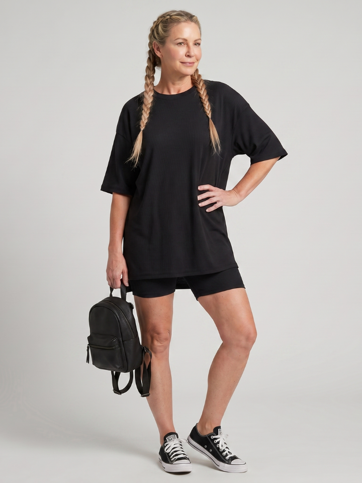 Colette | Short Sleeve Crew Neck Top And Biker Shorts Set 6