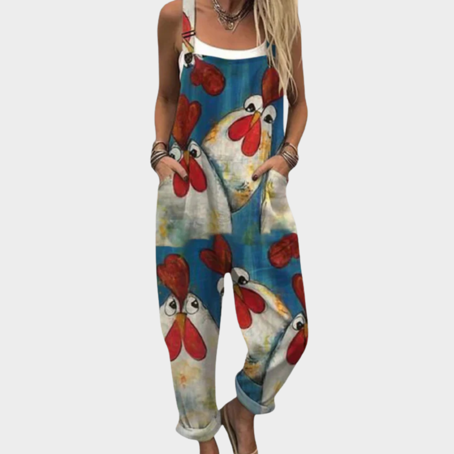 Comfortable Printed Overalls 0