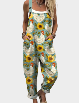 Comfortable Printed Overalls 0