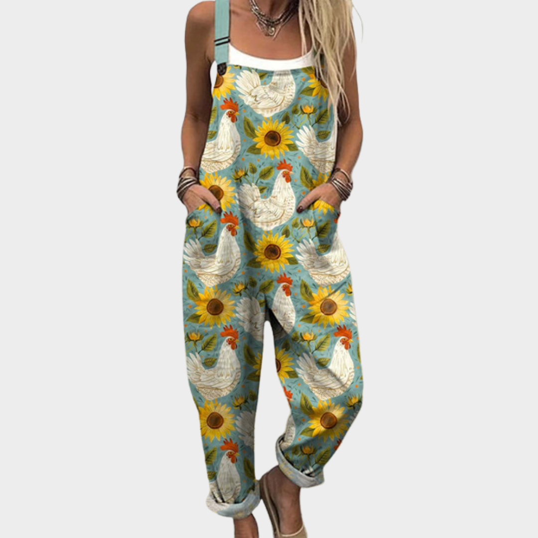 Comfortable Printed Overalls 0
