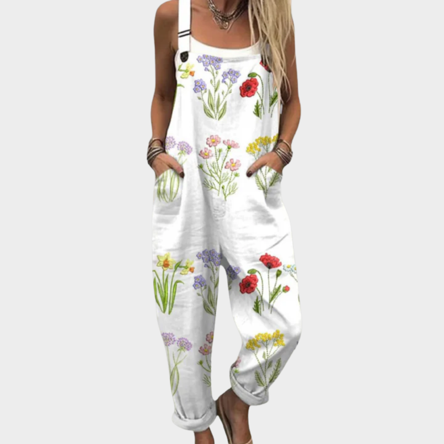 Comfortable Printed Overalls 0