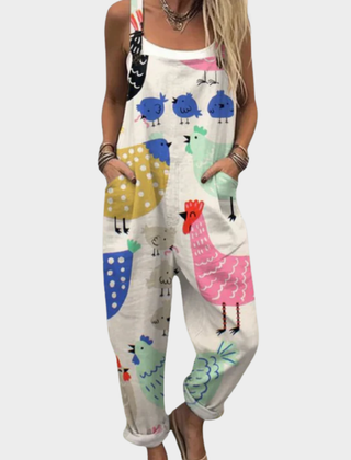 Comfortable Printed Overalls 0
