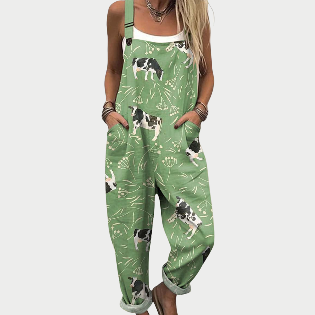 Comfortable Printed Overalls 0