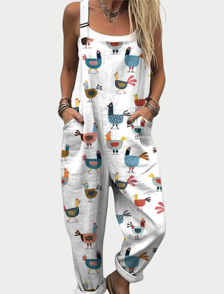 Comfortable Printed Overalls 0