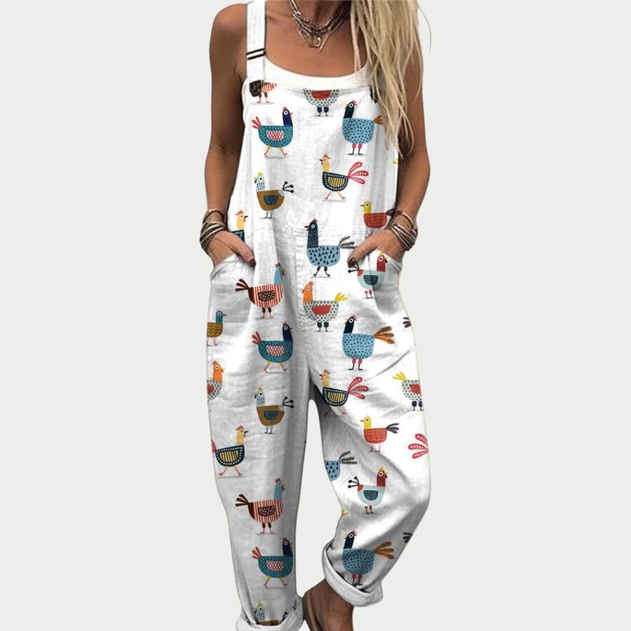 Comfortable Printed Overalls 0