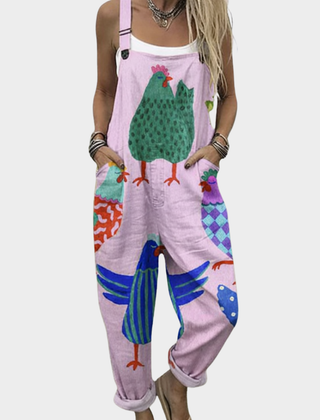 Comfortable Printed Overalls 0