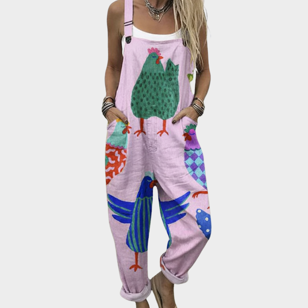 Comfortable Printed Overalls 0