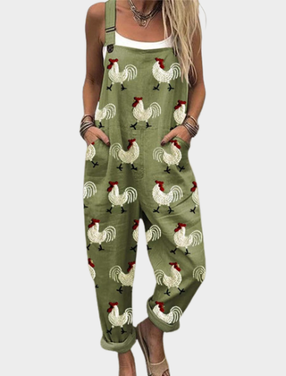 Comfortable Printed Overalls 0