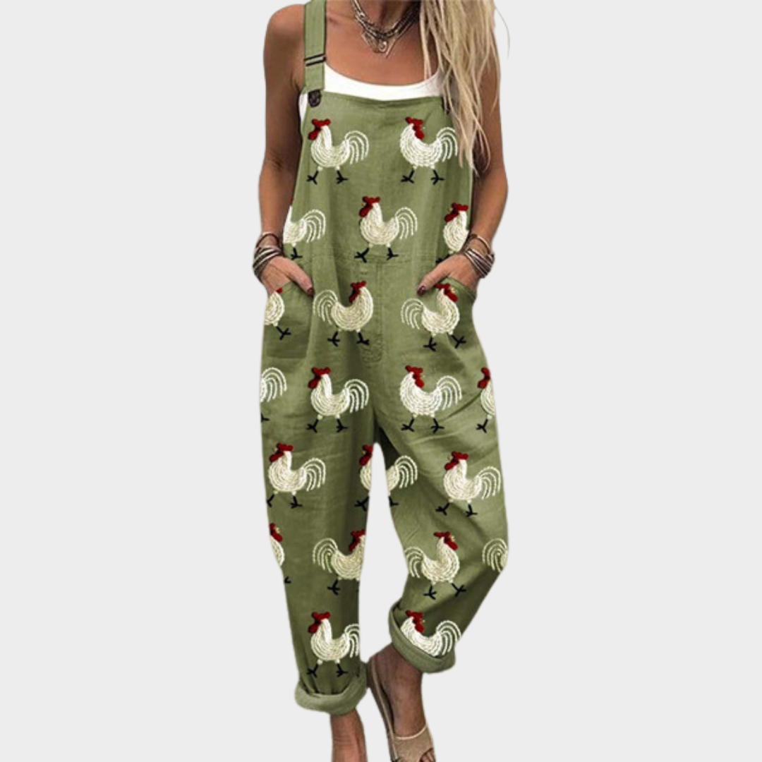 Comfortable Printed Overalls 0