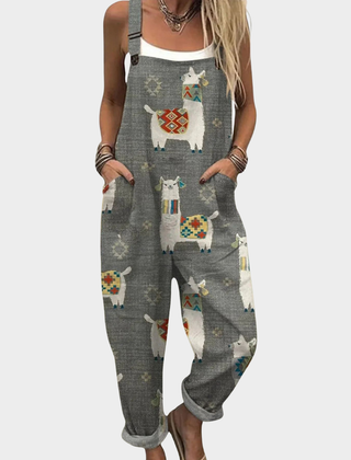 Comfortable Printed Overalls 0