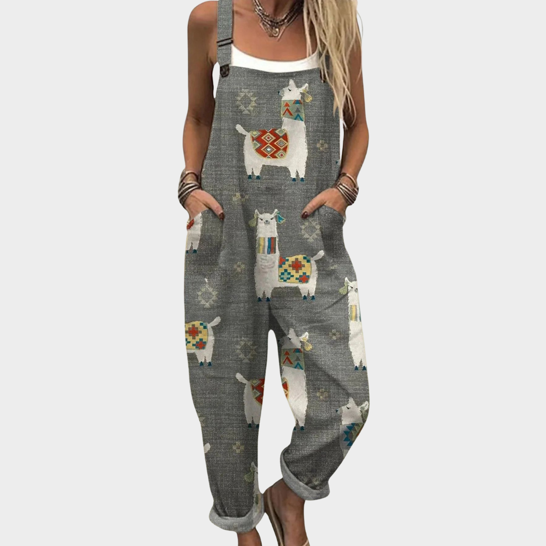 Comfortable Printed Overalls 0