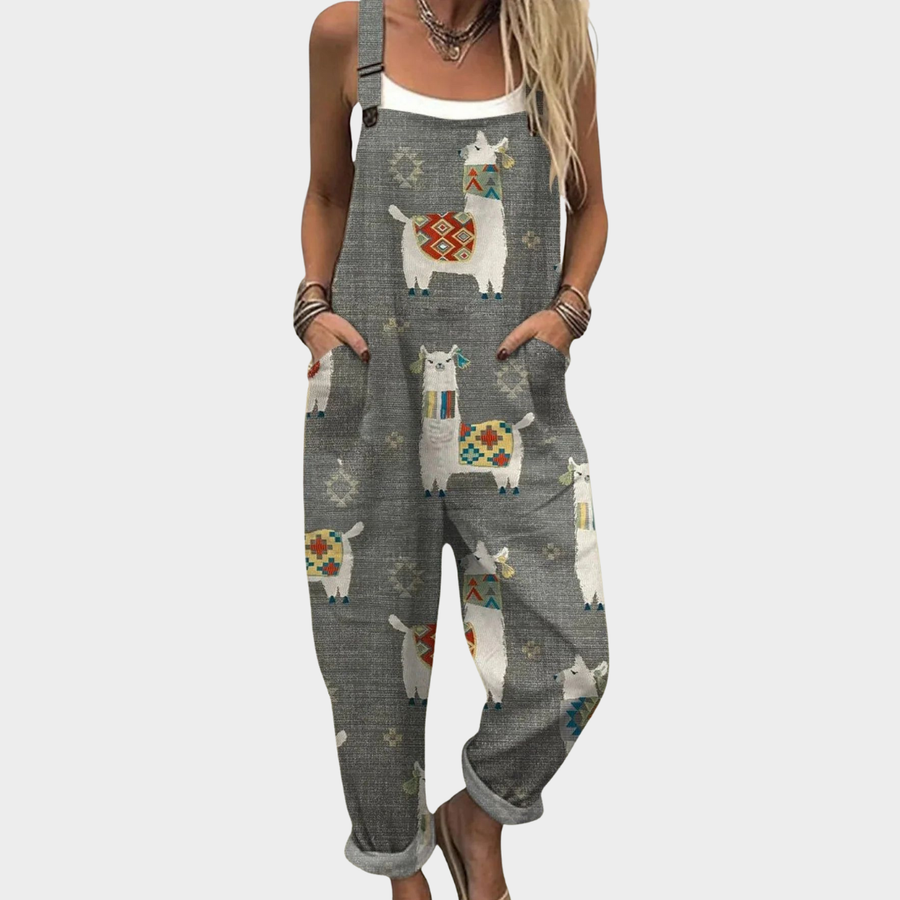 Comfortable Printed Overalls 0
