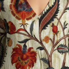 Corisande | V Neck Long Sleeve Floral Midi Dress 3